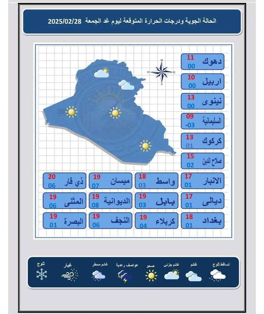 طقس العراق 